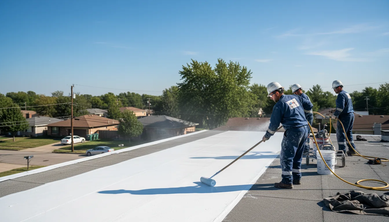 Commercial roof coating in Marshall, AR near me
